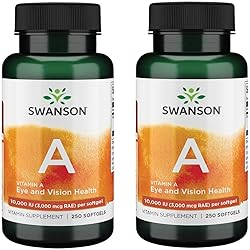 Swanson Cod Liver - Natural Nourishment for Bone, Skin Health, Vision Support & Immune System Function - High Absorption Vitamin A 3000 mcg RAE - 250 Softgels, 10,000 IU Each 2 Pack