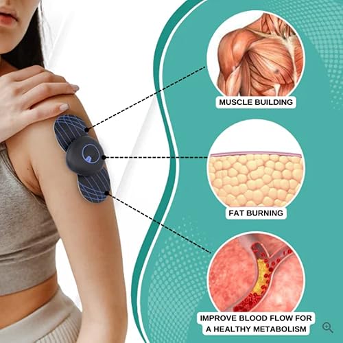 EMS Lymphatic Drainage Massage Pad, 2022 Upgraded EMS Lymphatic Drainage Massage Pad for Arms Neck Shoulder Back Waist Legs Rechargeable