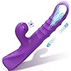 Thrusting Vibrator with Strong Pulses Action - BOMBEX Hayden, Clitoralis Stimulator with Flapping Bunny, 9.2" G Spot Vibrator, Rabbit Vibrator with 10 Powerful Modes, Sex Toys for Women