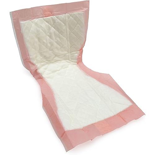 Extra Large Super-Absorbent Contoured Hospital Style Pad Liners [Pack of 40] 7" Wide X 14" Long - Maternity Pads for Heavier Post Birth Protection - Incontinence Liners 40