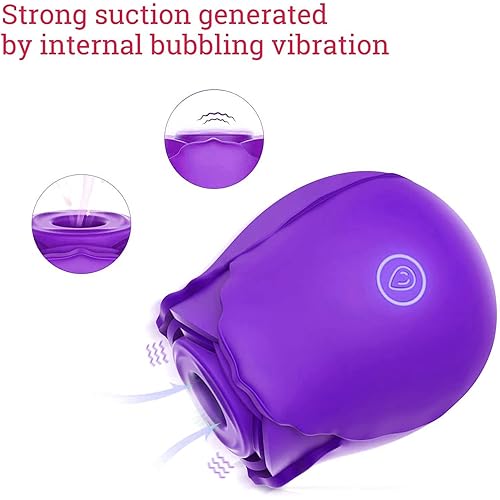 Rose Sex Stimulator for Women, Sexual Toy for Women Pleasure Vibrator Sex Stimulator Sweet Spot Clitoris Masturbating Things for Women Pleasure, Adult Sex Toys & Games for Women Couples, Purple