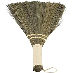 Straw Braided Small Broom, Household Manual Dust Floor Cleaning Sweeping Brooms Soft Hos for Housekeeping Tool Kitchen