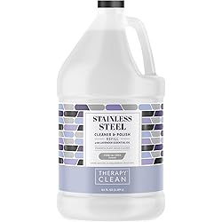 Therapy Stainless Steel Cleaner & Polish Refill 64 oz. - Streak-Free, Removes Fingerprints and Water Marks from Appliances and Grills 64 oz. Refill
