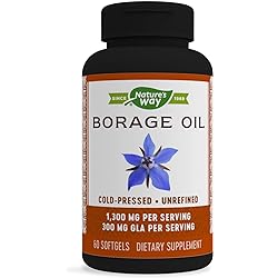 Nature's Way EfaGold Borage, Cold Pressed Oil 1300mg, 60 Softgels