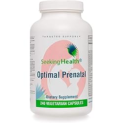 Seeking Health Optimal Prenatal – Prenatal Vitamins for Women – Offers Key Nutrients – Helps Maintain Healthy Folate Levels – 240 Vegetarian Capsules