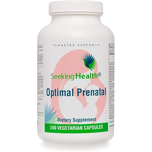 Seeking Health Optimal Prenatal – Prenatal Vitamins for Women – Offers Key Nutrients – Helps Maintain Healthy Folate Levels – 240 Vegetarian Capsules