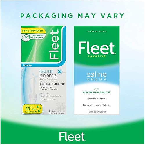 Fleet Saline Enema Four Pack 18 oz Pack of 2