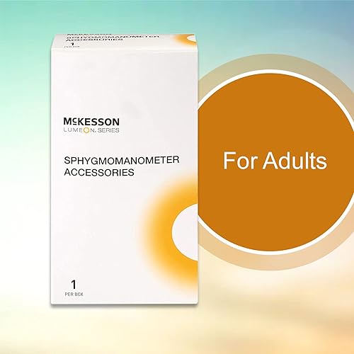 McKesson LUMEON Blood Pressure Cuff and Bulb, Black, Adult Medium, 23 cm to 40 cm, 1 Count