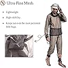 HOMEYA Bug Jacket, Anti Mosquito Netting Suit with Zipper on Hood Ultra-fine Mesh Pants Mitt Socks with Free Carry Pouch for Protecting Hunting Fishing Men Women LXL