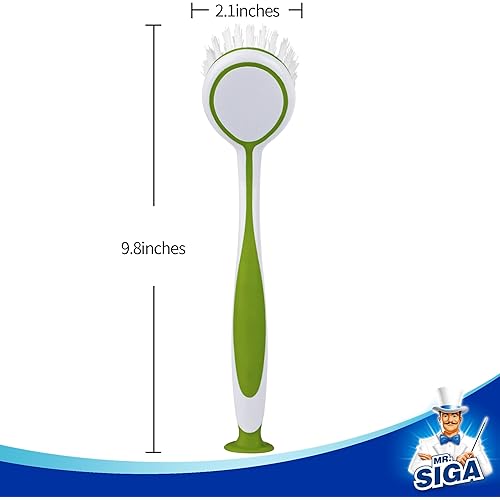 MR.SIGA Round Dish Brush, Size: Dia 5.5 x 25cm - Pack of 3