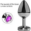 Hisionlee 3PCS Anal Plug Set Cleaning Toy of Anus Sex Heart Sexy Toys Anal Butt Plugs for Women and Men Couple Purple