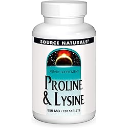 Source Naturals L-proline 275l-lysine 275