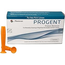 Menicon Progent 7-Treatments for Biweekly Cleaning of Gas Permeable Contact Lenses and DMV Contact Lens Tool for RGP Lenses Orange Bundle