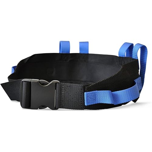 NYOrtho Transfer Gait Belt with 6 Handles - Quick Release Buckle for Elderly and Patient Care | Adjustable Size 28” to 55
