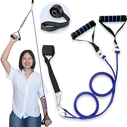 Shoulder Pulley for Physical Therapy Exercises Aids in Recovery and Rehabilitation Increases Mobility | Web Strap Door Attachment with Patient Guide