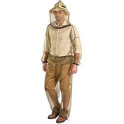 Mosquito Suit - Net Bug Pants & Jacket wHood - Mesh Bug Suit for Outdoor Protection from Bugs, Flies, Gnats, No-See-Ums & Midges - Mosquito Proof Clothing for Men & Women - wFree Carry Pouch