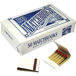 D.D. Bean & Sons 50 Plain White Matches Matchbooks for Wedding Birthday Wholesale Made in America