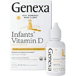 Genexa Infants’ Vitamin D Drops - 90 Servings - Promotes Healthy Growth - Organic, Gluten Free & Non-GMO