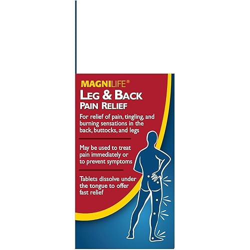MagniLife Leg & Back Pain Relief, Fast-Acting Sciatica Pain Relief, Naturally Soothe Burning, Tingling and Stabbing Pains - 125 Tablets