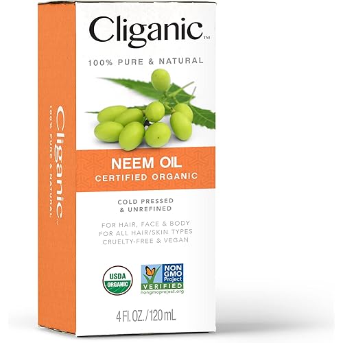 Organic Neem Oil for Face, Skin & Plants 4oz, 100% Pure | Natural Cold Pressed Non-GMO