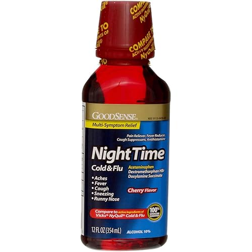 GoodSense® Nighttime Cold & Flu Multi-Symptom Cherry 12 oz