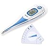 Thermometer for Adults, and Kids, Baby, Pets 5-10s Accurate Fast Reading Digital Fever Thermometers Oral, Armpit, Rectal,Body basal use with Flexible Tip,Large LCD, Waterproof for Home use termometro