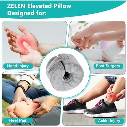 Foot Elevation Pillow Ankle Heel Elevator Wedge Foot Support Pillow Medical Ankle Cushion for Bed Sore Foot Pressure Ulcer Sleeping Feet Leg Rest Elevated Support Foam Surgery Recovery Small, 1PCS