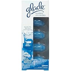 Glade Scented Oil Candle, Refills, Crisp Waters, 2-Ounce