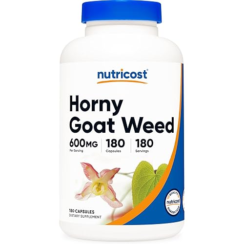 Nutricost Horny Goat Weed Extract Epimedium - 180 Capsules, 180 Servings, 600mg Per Capsule