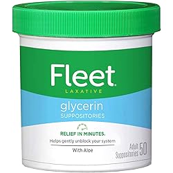 Fleet Adult Glycerin Suppositories 50-Count 2-Pack