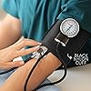 White Coat Deluxe Aneroid Sphygmomanometer Professional Blood Pressure Monitor with Adult Sized Black Cuff and Carrying Case