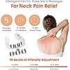 Portable Neck Massager for Pain Relief, Deep Tissue Muscle Massager with Heat, Suitable for Home, Office, Driving, Travel ,Gifts for Men and Women