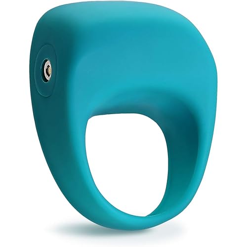 plusOne Vibrating Ring for Couples or Individuals, Settings High Quality Body Safe Silicone Ultra Hygienic Quick Charging Magnetic USB Cable, Tantalizing Teal, 3.85 x 1.65 x 1.02