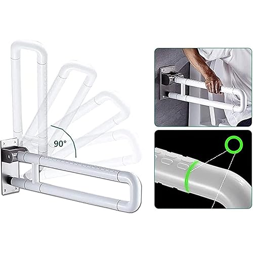 HANDIYA Bathroom Handle Folding Stainless Steel Grab Bar Wall-Mounted Safety Support Hand Rail Towel Rail