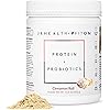 JSHealth x FitOn Vegan Pea Protein Powder with Probiotics - Gluten Free, Non GMO, Plant Based Protein Drink Mix - 450g, Cinnamon Roll