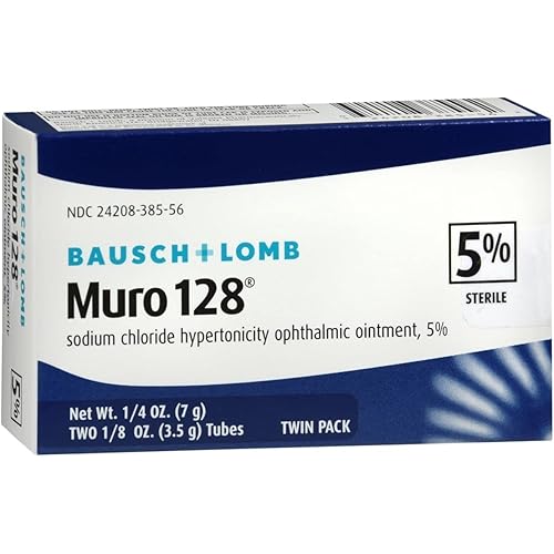 Muro 128 Sodium Chloride Hypertonicity Ophthalmic Ointment, 5% Sterile,Twin Pack 0.25 oz