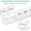 Large Weekly Pill Organizer 2 Pack,BPA Free Vitamin Case Box 7 Day with XL Compartment,Travel Friendly Medicine Organizer for Fish Oils Medicine Supplements White