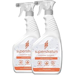 Superstratum Everyday Cleaner - Hypochlorous Acid 32 ounce 2 pack - Clean tough mold, mildew, and algae stains, bleach free, formulated for all indoor and outdoor use