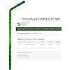 200 Count 100% Plant-Based Compostable Straws - Plasticless Biodegradable Flexible Drinking Straws - A Fantastic Eco Friendly Alternative to Plastic Straws