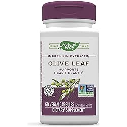 Nature's Way Premium Extract Olive Leaf Standardized to 12% Oleuropein, 250 mg per serving