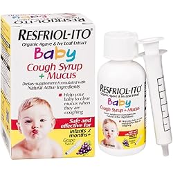 Resfriolito Baby Cough Syrup Mucus 2 fl oz Infants 2 Months Grape Flavor - Jarabe para la TOS Flemas