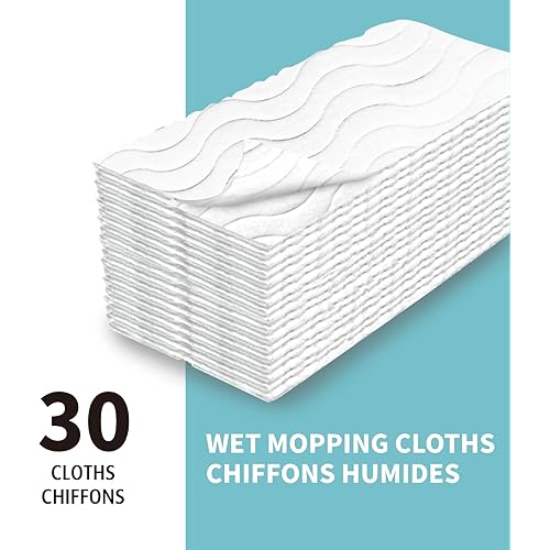 Upgraded Wet Mop Refills for Swiffer Sweeper Wet Pads, 30 Count