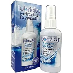 Lubricity Dry Mouth Oral Spray for Symptomatic Relief of Dry Mouth, Flavorless - 2 oz, 30 Day Supply