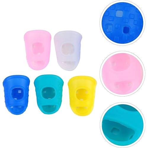 40pcs Silicone Finger Covers Rubber Finger Tips Anti-slip Fingertip Protectors for Scrapbooking Sewing Crafts Embroidery Needlework