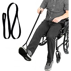 35 Inch Long Leg Lifter Strap,Durable Handgrip and Foot Loop, Great for Wheelchair, Hip and Knee Surgery Recovery Aids