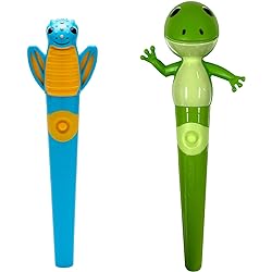 TalkTools Jiggler® | Frog & Dragon | Chewable Oral Facial Massager, Set of 2 Oral Sensory Massager | Calming Motor Therapy for Kids