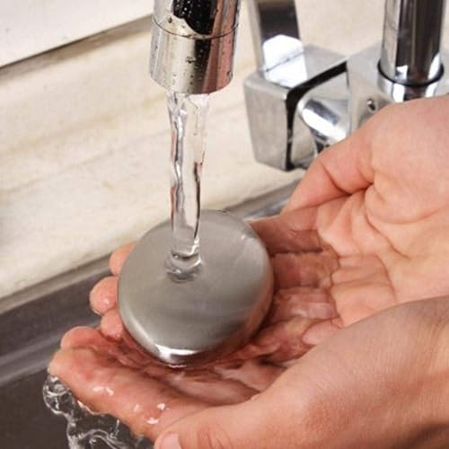 2Pcs Stainless Steel Bar Soap, Odor Remover Soap Bar Soap Eliminator Odor Soap Anti Rust Magic Removing Taste Soap Fishy Garlic Odor