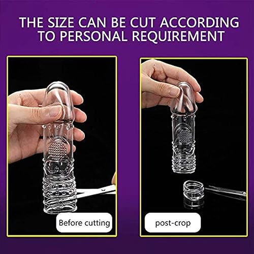 IRIAVI Household Reusable Exquisite Men Like Strengthening, Crystal Delay catheters and The Pursuit of Family Happiness Finger Cover 7G