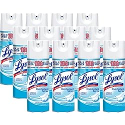 Lysol Disinfectant Spray, Sanitizing and Antibacterial Spray, For Disinfecting and Deodorizing, Crisp Linen, 12.5 Fl. Oz Pack of 12