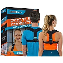 ComfyBrace Posture Corrector-Back Brace for Men and Women- Fully Adjustable Straightener for Mid, Upper Spine Support- Neck, Shoulder, Clavicle and Back Pain Relief-Breathable